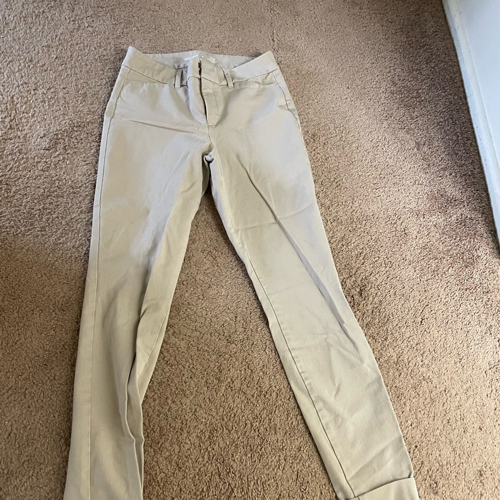 Old Navy Women's Cream Straight Leg Pants